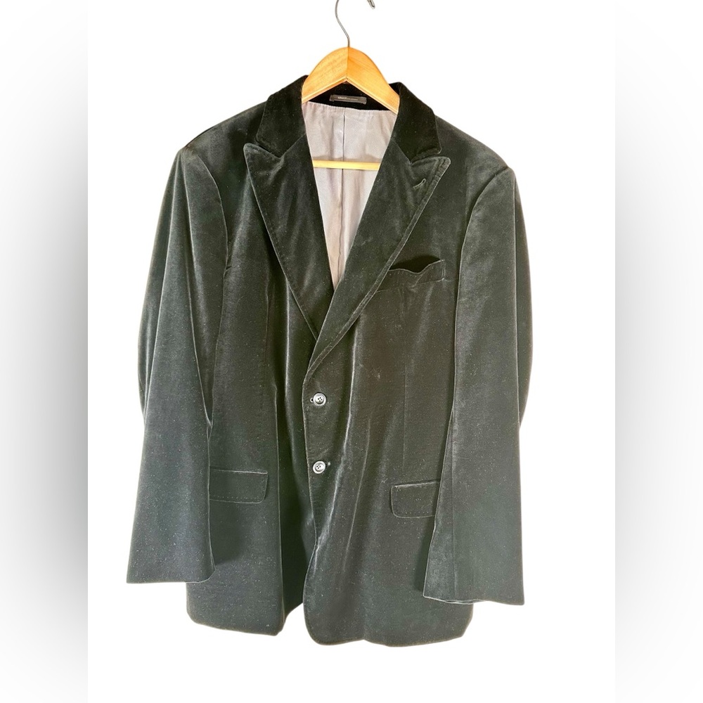 Armani Collezioni Men’s Black Velvet Blazer - Picture 7 of 15